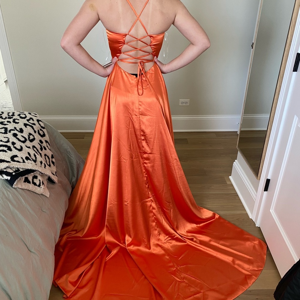 New Prom Dress orange/tangerine size 6